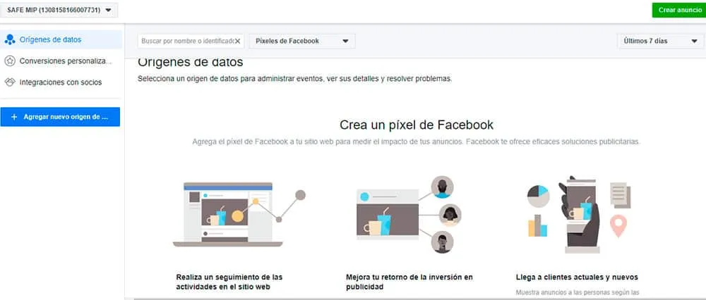 Creación de Pixel en Facebook Business Manager para conversiones en marketing digital