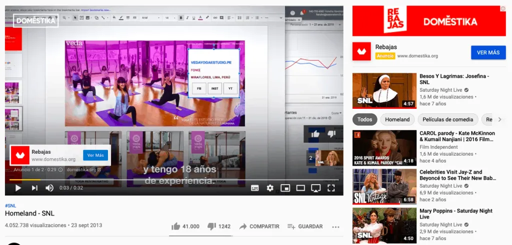 anuncios de video en youtube lluvia digital