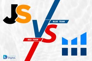 JS vs S con equipos rojo y azul etiquetados