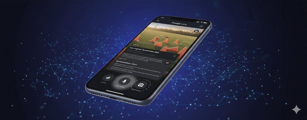 Dispositivo móvil que muestra la pantalla de búsqueda del modo IA de Google